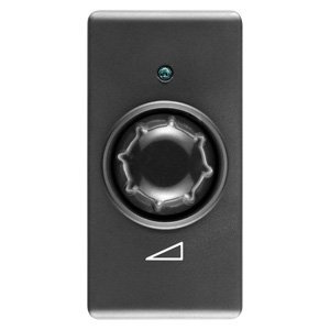 Gewiss Elektronikus szabályozógomb - REZISZTÍV/INDUKTÍV fogyasztókhoz - Forgókapcs. váltókapcs.val - 1 modul - System black