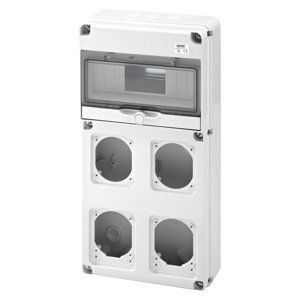 Gewiss Q-din 10 modul - 2 modulos iec 16A + 2 iec 16/32 A - IP65 termékfotó