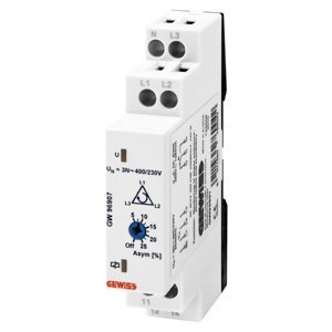 Gewiss Fázisfigyelő relé - 3 fázisú AC rendszer - 230/400V ac 50/60Hz - 1 modul