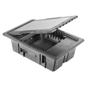 Gewiss Padló alatti szerelvénydoboz - Rozsdamentes acél fedél - 10 modul - System