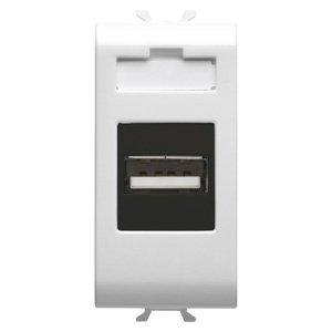 Gewiss Usb aljzat - 1 modulos - Szatén fehér - CHORUSMART