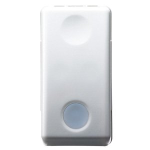 Gewiss Váltókapcs. 1P 250V ac - 16AX - Cserélhető sima lencsével - Megvilágítható - 1 modul - System white