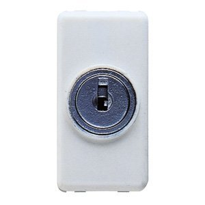 Gewiss Váltókapcs. 1P 250V ac - 10AX - Kulccsal - 1 modul - System white