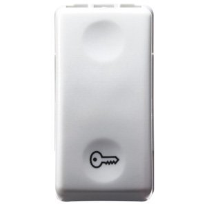 Gewiss Nyomógomb 1P 250V ac - NO 10A - Kulcs szimbólum - 1 modul - System white