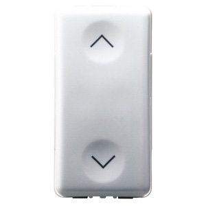Gewiss Nyomógomb 1P 250V ac - No+no 10A - Reteszelhető - Szimbólum: fel ÉS LE - 1 modul - System white