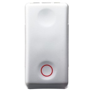Gewiss Nyomógomb 1P 250V ac - NC 10A - Semleges - Kör szimbólummal - 1 modul - System white