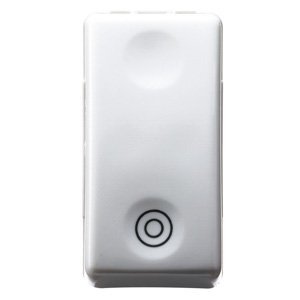 Gewiss Nyomógomb 2P 250V ac - NO 10A - Semleges - Szimbólum: dupla kör - 1 modul - System white