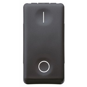 Gewiss Kétpólusú kapcs. 2P 250V ac - 16AX - Semleges - Szimbólum: 0/I - 1 modul - System black