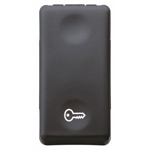 Gewiss Nyomógomb 1P 250V ac - NO 10A - Kulcs szimbólum - 1 modul - System black
