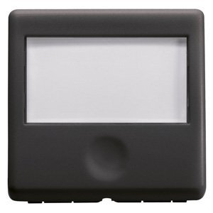 Gewiss Nyomógomb névtáblával 250V ac - 1P NO 10A megvilágítható - 2 modul - System black