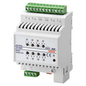 Gewiss Redőny aktuátor - 4 csatornás - 6A - Knx - IP20 - 4 modulos - Kalapsínre szerelhető
