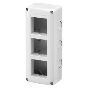 Gewiss Védett szerelvénydoboz system szerelvényekhez - Függőleg. többszörös - 6 férőhely - Modul 2x3 - RAL 7035 szürke - IP40