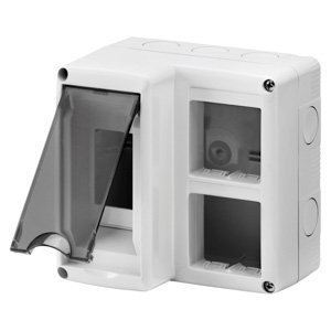 Gewiss Védett szerelvénydoboz moduláris szerelvények kombinált beszereléséhez - 2 din modul - 4 system modul - Modul 2X2 - IP40 - Szürke RAL 7035