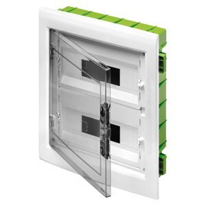 Gewiss Elosztószekr. - Green wall - Mobil ÉS gipszkarton falakhoz - Füstszínű ablakpanellel ÉS kihúzható kerettel - 24 (12X2) MIP40 termékfotó