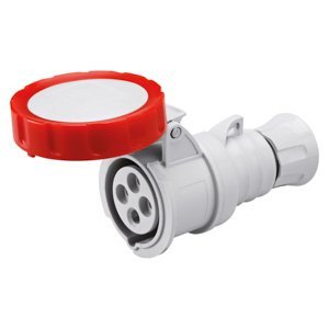 Gewiss HP egyenes csatl. -aljzat - IP66/IP67/IP68/IP69 - 3P+E 32A 380V/440V 50HZ/60HZ - Piros - 3H - Csavaros vezetékbekötésű termékfotó