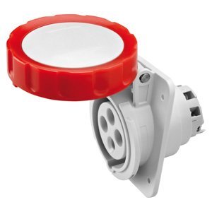 Gewiss 10° beépíthető süllyesztett csatl. -aljzat HP - IP66/IP67 - 3P+E 32A 440-460V 60HZ - Piros - 11H - Csavaros vezetékbekötésű termékfotó
