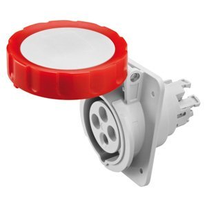 Gewiss 10° beépíthető süllyesztett csatl. -aljzat HP - IP66/IP67 - 3P+E 32A 380-415V 50/60HZ - Piros - 6H - Rugós vezetékbekötésű termékfotó