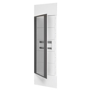 Gewiss Domo center előlapi elem füstszínű átlátszó üveg ajtó 1 elosztószekrény 40 modul M: 2400 fém fehér RAL 9003