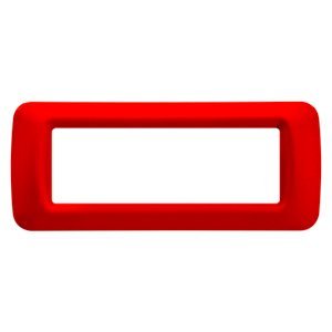 Gewiss Top system díszítőkeret - Technopolimer - Fényes felület - 6 férőhely - Geránium piros - System