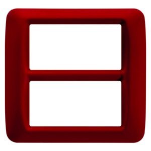 Gewiss Top system díszítőkeret - Technopolimer - Fényes felület - 8 férőhely (4+4 átfedés) - Klasszikus burgundi - System termékfotó