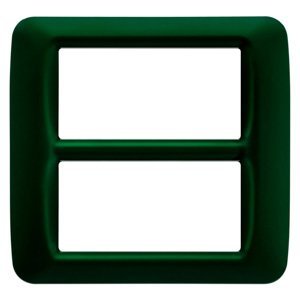 Gewiss Top system díszítőkeret - Technopolimer - Fényes felület - 8 férőhely (4+4 átfedés) - Versenyzöld - System