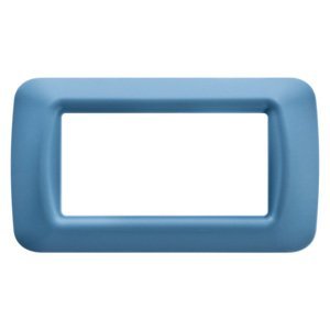 Gewiss Top system díszítőkeret - Technopolimer - Fényes felület - 4 férőhely - Égkék - System