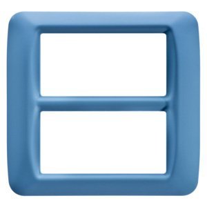 Gewiss Top system díszítőkeret - Technopolimer - Fényes felület - 8 férőhely (4+4 átfedés) - Égkék - System termékfotó