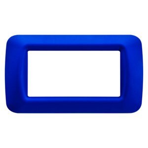 Gewiss Top system díszítőkeret - Technopolimer - Fényes felület - 4 férőhely - Jazz kék - System termékfotó