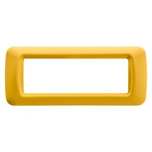 Gewiss Top system díszítőkeret - Technopolimer - Fényes felület - 6 férőhely - Kukoricasárga - System