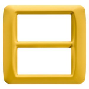 Gewiss Top system díszítőkeret - Technopolimer - Fényes felület - 8 férőhely (4+4 átfedés) - Kukoricasárga - System termékfotó
