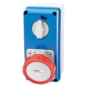 Gewiss Függőleg., fix reteszelt csatlakozó-aljzat - Hátlappal - Olvadóbizt. foglalat nélk. - 3P+N+E 16A 346-415V - 50/60HZ 6H - IP67 termékfotó