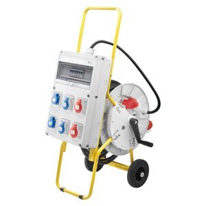 Gewiss Q-din 14 acs -mobil - Hordozó állvánnyal - 2 2P+E 16A IEC309 + 2 3P+E 16A iec 309 + 2 német szabványú csatl. -aljzat 16A - IP44 termékfotó