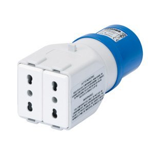 Gewiss System adapter - Háztartási ÉS ipari használatra IP44 -csatlakozó-aljzat 2P+E 16A 230V ac 50/60HZ - 2 csatlakozó-aljzat 2P+E 10/16A kombinált (P17/11) termékfotó
