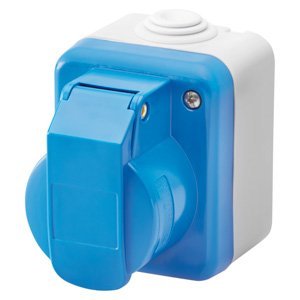 Gewiss Falra szerelhető iec 309 szabványnak megfelelő ipari csatlakozó-aljzat - 2P+E - 230V - IP44 - Szürke RAL 7035 termékfotó