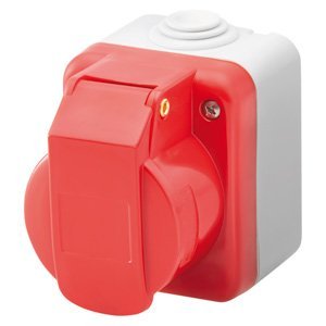 Gewiss Falra szerelhető iec 309 szabványnak megfelelő ipari csatlakozó-aljzat - 3P+E - 400V - IP44 - Szürke RAL 7035 termékfotó