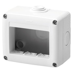 Gewiss Szerelvénydoboz IP védelemmel system szerelvényekhez - 3 férőhely - RAL 7035 szürke - IP40