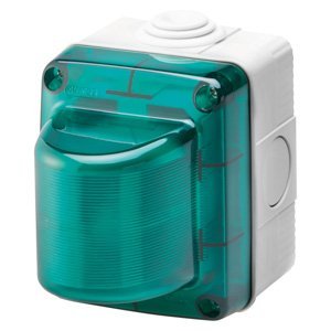 Gewiss Jelzőlámpák - 15W - 230V - Zöld fénykibocsátó - IP55 - Szürke RAL 7035 termékfotó