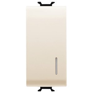 Gewiss Nyomógomb 1P 250V AC - NO 16A - Jelzőfényezhető - 1 modulos - Elefántcsont színű - CHORUSMART