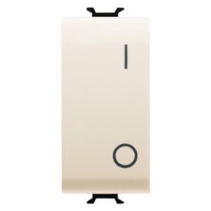 Gewiss Kétpólusú kapcsoló 2P 250V AC - 16AX - 0/1 szimbólummal - 1 modulos - Elefántcsont színű - CHORUSMART