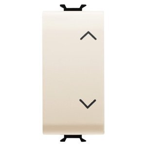 Gewiss Nyomógomb 1P 250V AC - No+no 10A - Reteszelhető - Szimbólum: fel-le - 1 modulos - Elefántcsont színű - CHORUSMART