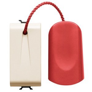 Gewiss Nyomógomb 1P 250V AC - NO 16A - Húzózsinórral - 1 modulos - Elefántcsont színű - CHORUSMART