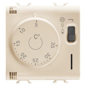 Gewiss Termosztát - 230 V AC 50/60Hz - 2 modulos - Elefántcsont színű - CHORUSMART