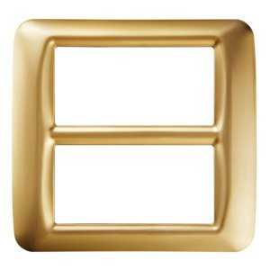 Gewiss Top system díszítőkeret - Technopolimer - Fényes felület - 8 férőhely (4+4 átfedés) - Antik arany - System