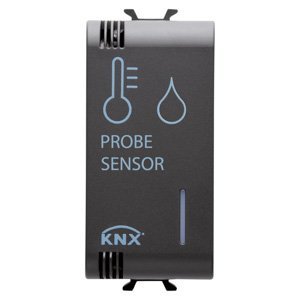 Gewiss KNX/EASY HŐMÉRSÉKLET/PÁRATARTALOM érzékelő - 1 modulos - Fekete - CHORUSMART termékfotó