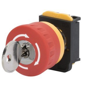 Gewiss Kerek gombafejű nyomógomb átmérő: 40MM rögzítőmechanizmussal ÉS kulccsal nem megvilágított