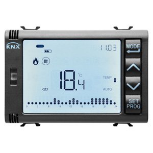 Gewiss Időzítős TERMOSZTÁT/PÁRATARTALOM szabályozással - Knx - 3 modulos - Fekete - CHORUSMART