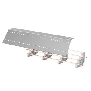 Gewiss 4 pólusú vízszintes gyújtősín elválasztó - 400A - 600x150x70MM - 24 modulos - Funkcionális profilon - Qdx 630L/H-1600H elosztószekrényekhez termékfotó
