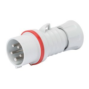 Gewiss Egyenes csatl. dugó HP - Fázisfordítós - IP44/IP54 - 3P+N+E 16A 380-415V - Piros - 6H - Csavaros vezetékbekötésű termékfotó