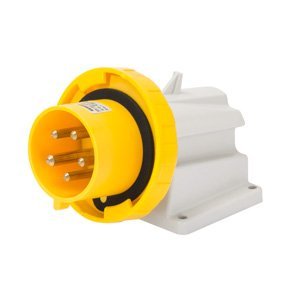 Gewiss 90° felületre szerelhető csatlakozódugó (bemenet) - IP67 - 2P+E 16A 100-130V 50/60HZ - Sárga - 4H - Csavaros vezetékbekötésű termékfotó