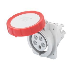 Gewiss 10° beépíthető süllyesztett csatl. -aljzat HP - IP66/IP67 - 2P+E 16A 380-415V 50/60HZ - Piros - 9H - Rugós vezetékbekötésű termékfotó